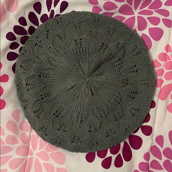 Accessories - Brand New Crochet Knit Grey Beret/Slouchy Beanie